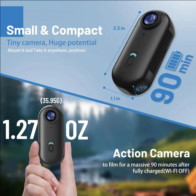 Artix Trendify Mini 1080P/4K Wearable Body Camera 128GB