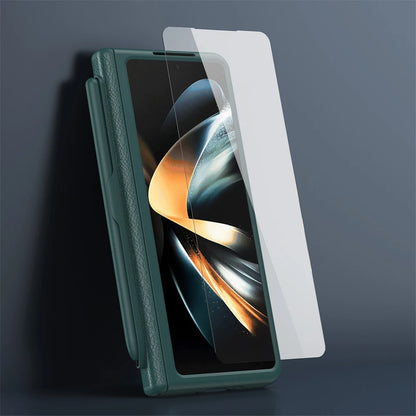 Leather Bracket Pen Slot Case for Samsung Galaxy Z Fold 5/4/3