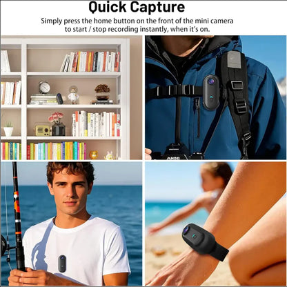 Artix Trendify  Mini 1080P/4K Wearable Body Camera 128GB
